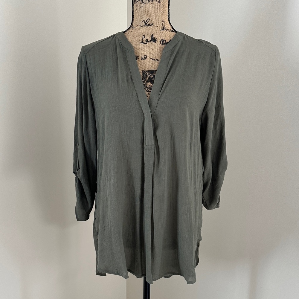 NWT Lush Dusty Olive Green Blouse
